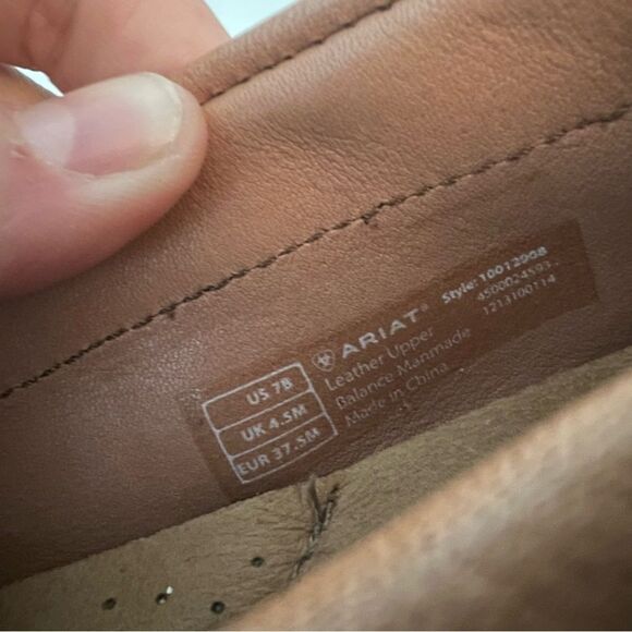 Ariat Burgundy Leather Boat Shoe Loafer - Picture 9 of 10